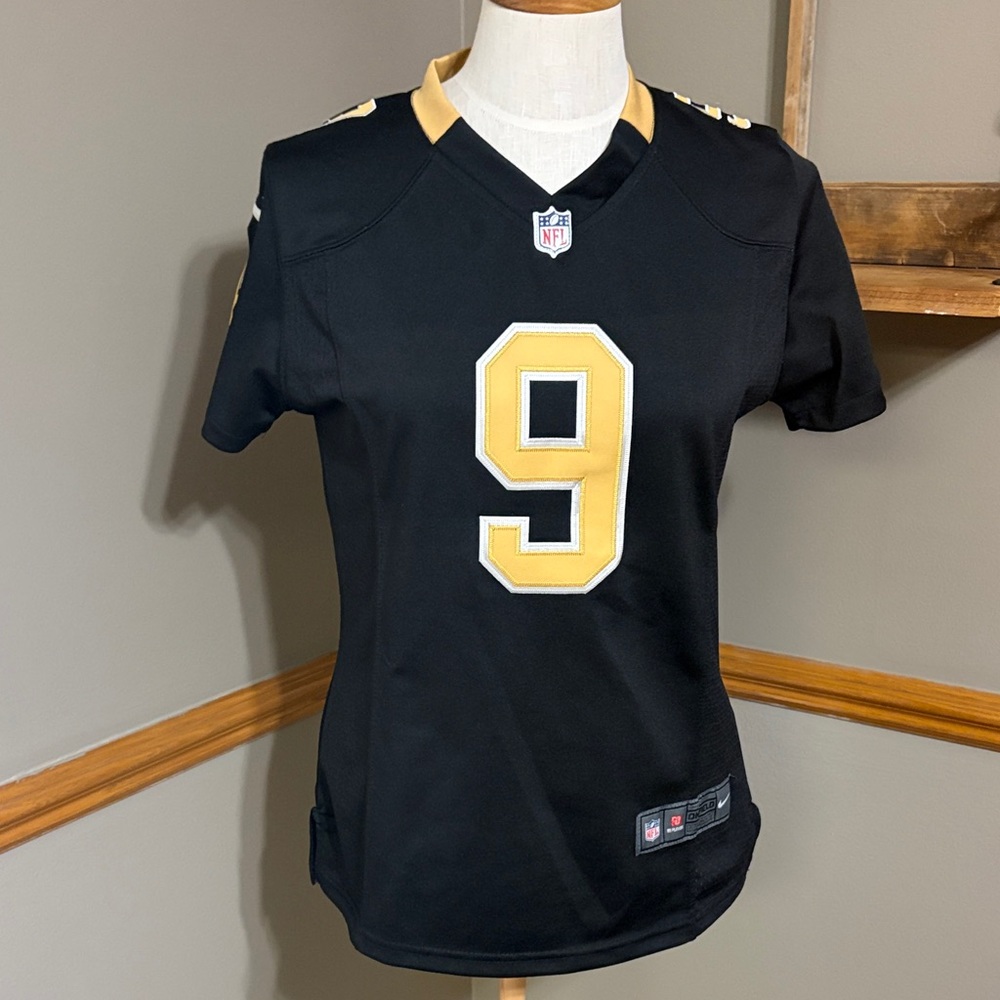 NFL nike Drew Brees #9 black & gold New Orleans Saints jersey size medium